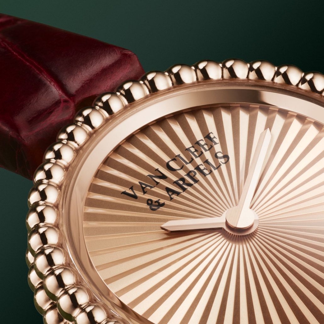 Montre perl%E2%80%9Ae 23mm bracelet bordeaux
