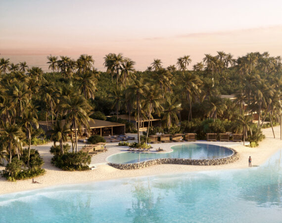 Patina Maldives Fari Islands The Beach Club and one of the swimming pools HR