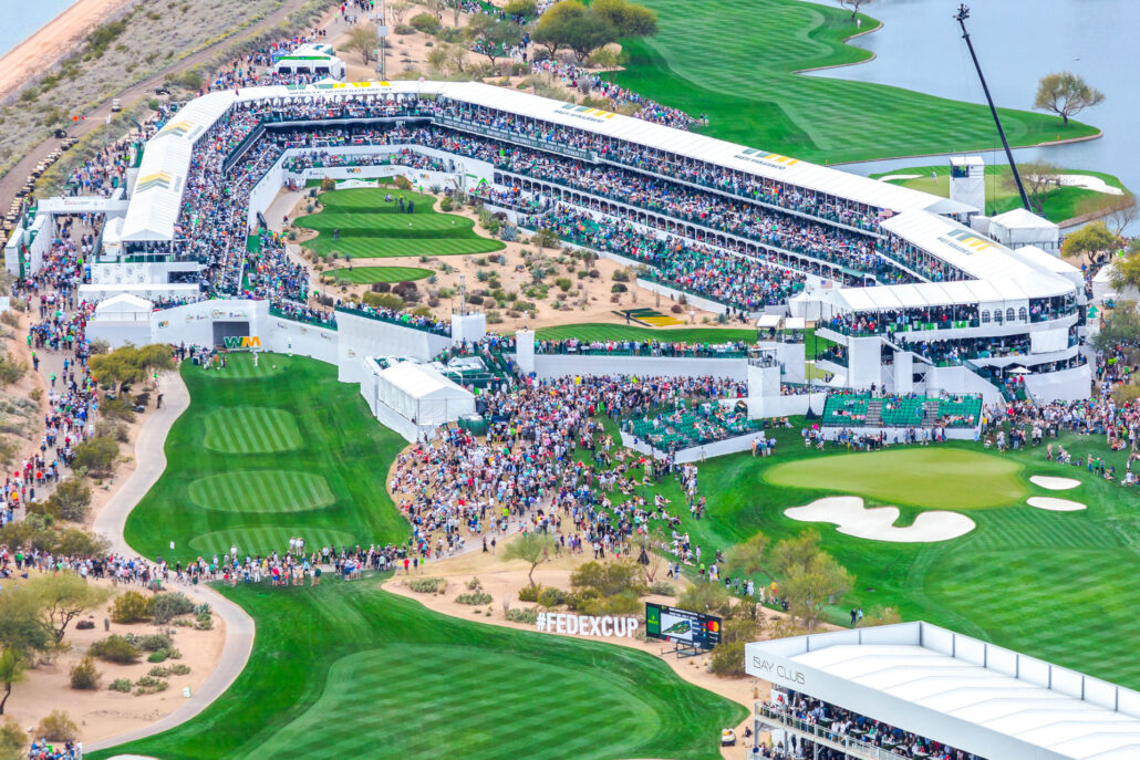 The infamous 16th Hole the Waste Management Phoenix Open at the TPC Scottsdale