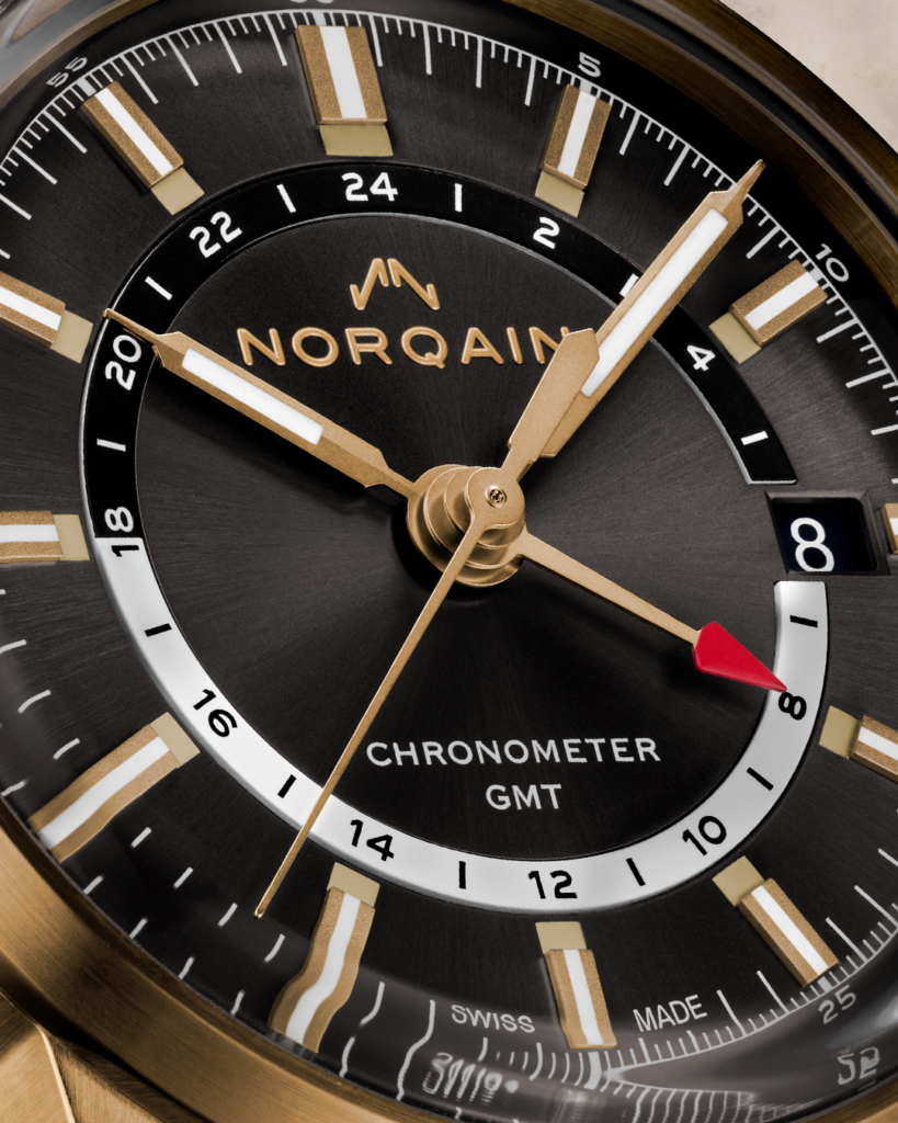 NORQAIN Freedom 60 GMT 40mm Bronze Anthracite IG Post 1080x1350 4 close up 819x1024 2