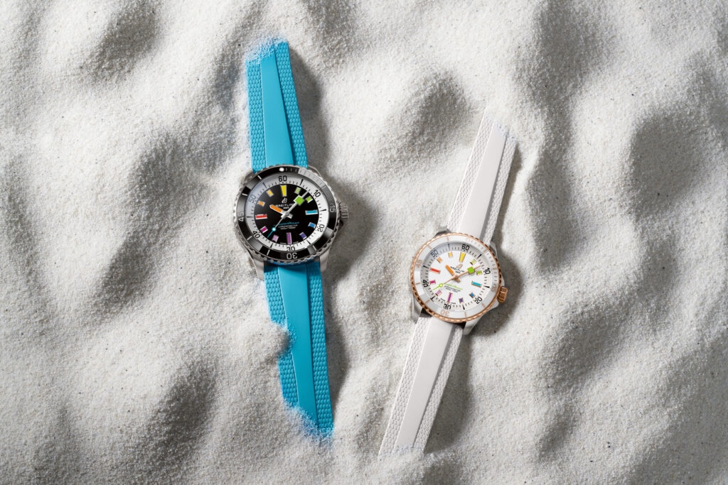 01 Breitling Superocean Automatic 42 and 36 rainbow dial editions Ref. A17375211B2S1 and U17377211A1S1 RGB 1024x683 1