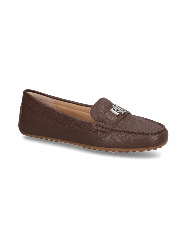 Lauren Ralph Loren Glattleder-Slipper um 150€ 