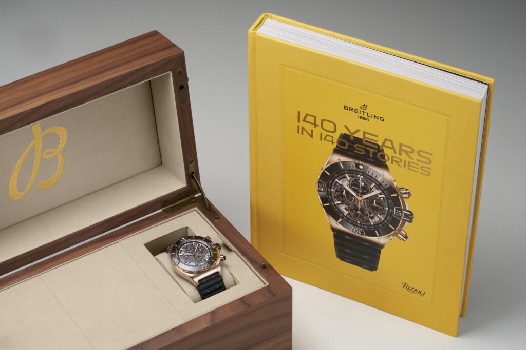 42 Deluxe edition of the book Breitling 140 Years in 140 Stories Super Chroonomat RGB 1024x683 1