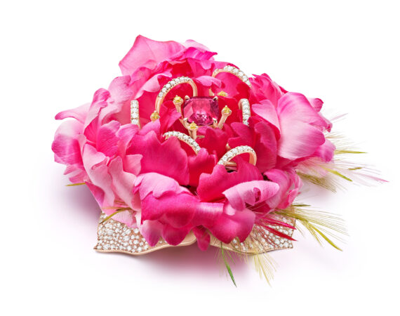 PIAGET HIGH JEWELLERY SHAPES OF EXTRALEGANZA G36N3100 Broche FRONT RGB