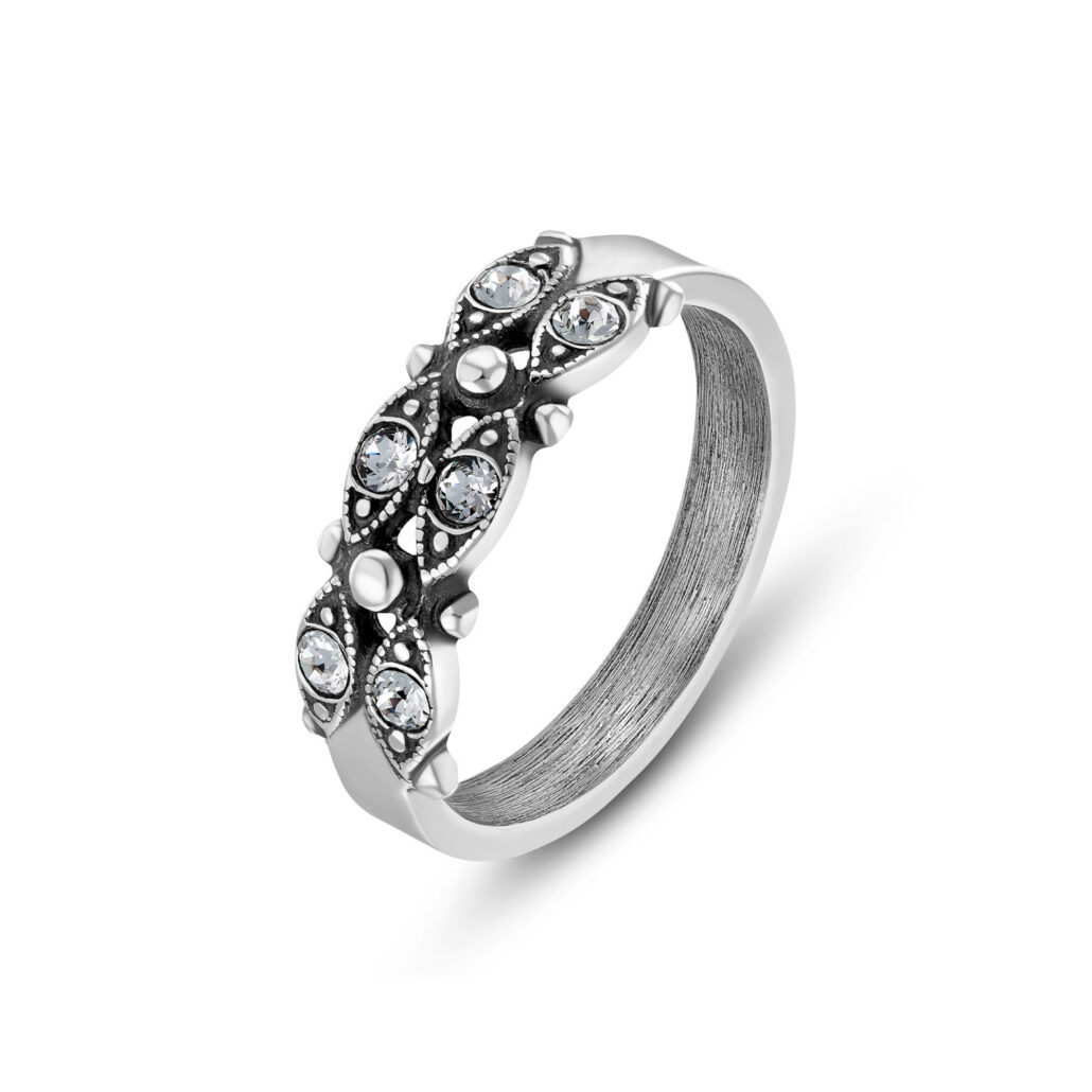 DJ Timeless Classics Ring Art Deco Silber 925 Imitationssteine 197753