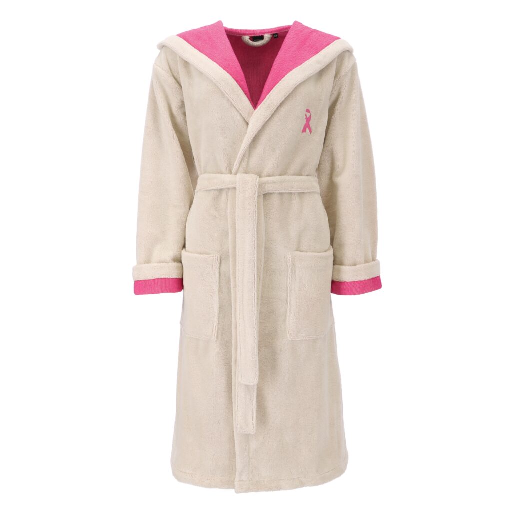 VOSSEN x Pink Ribbon Bademantel sand 1