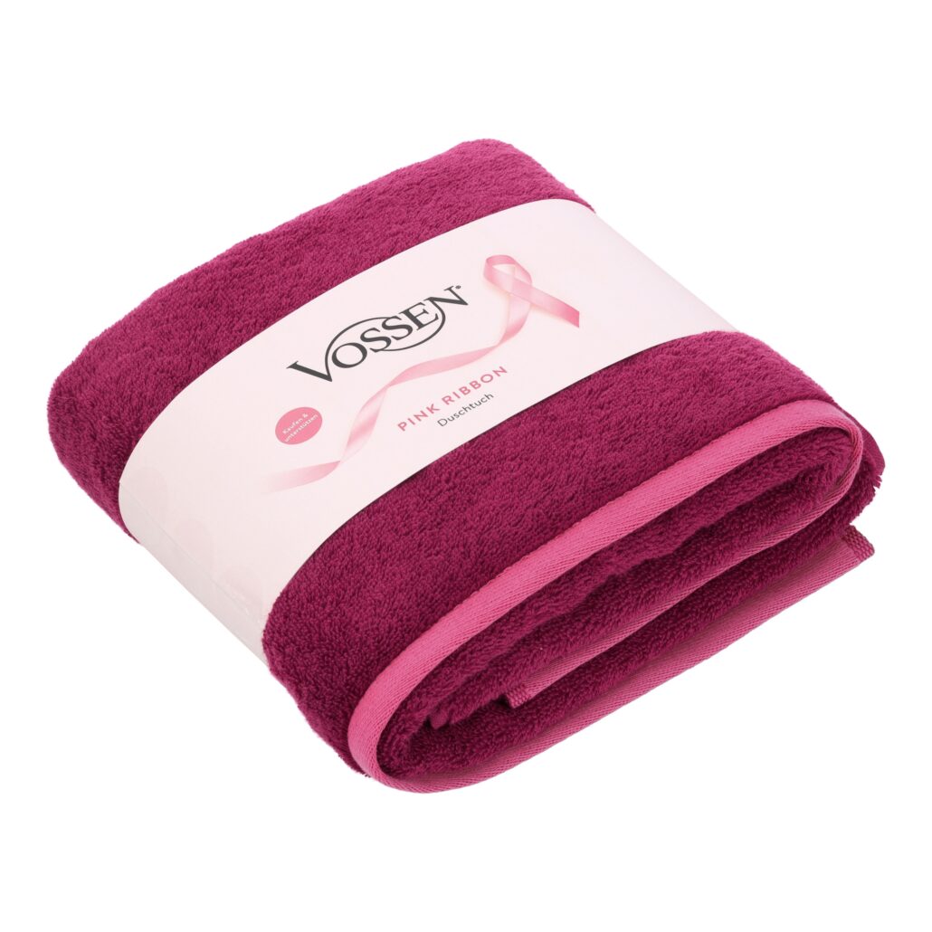 VOSSEN x Pink Ribbon Duschtuch cranberry