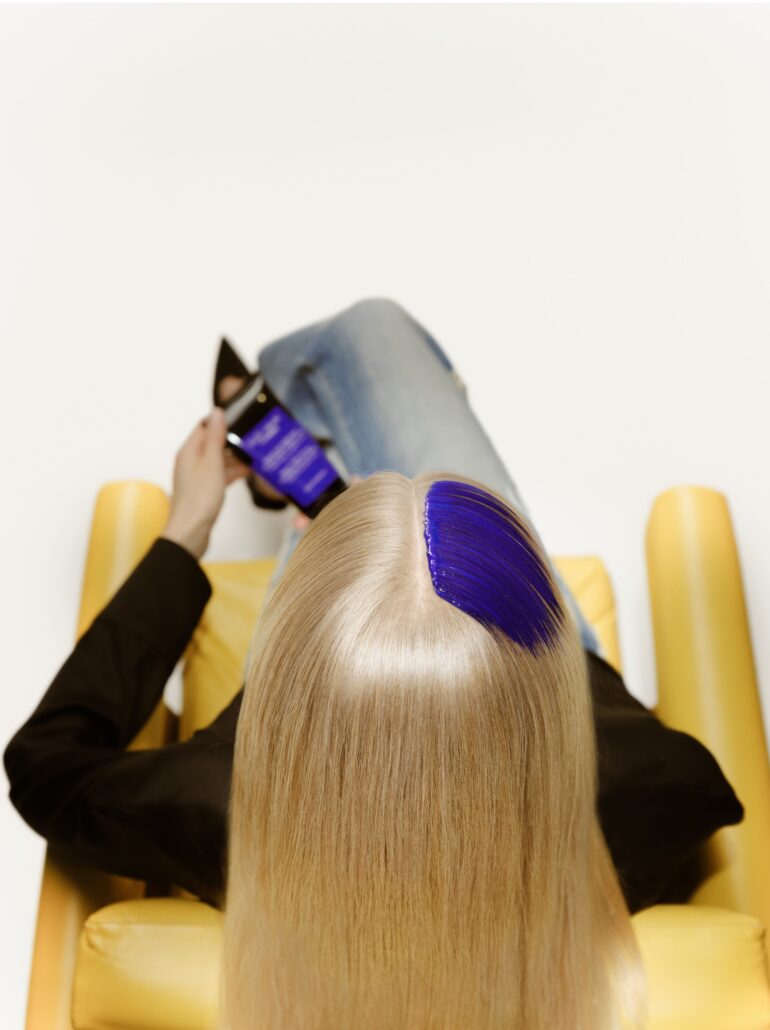 169470 visual model pubicities blonde white grey beautifying hair care mask 2