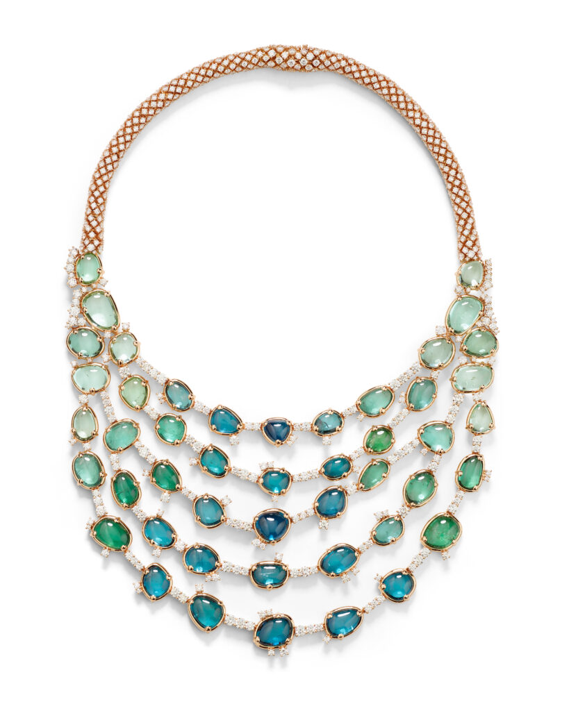 COLLEZIONE 1967 Pomellato High Jewelry Lagoon Bavarole necklace 819x1024 1