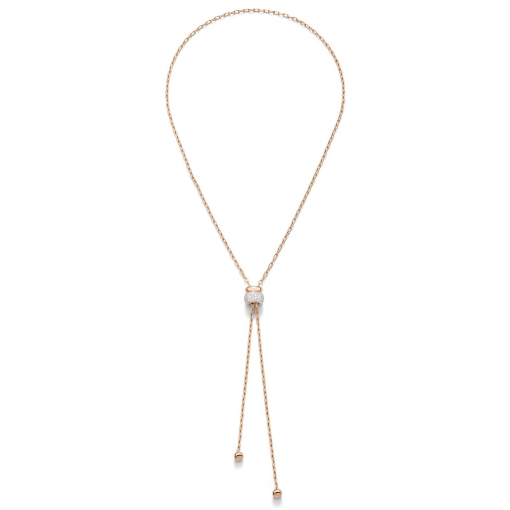 Iconica necklace in rose gold with white diamonds by Pomellato 2 2