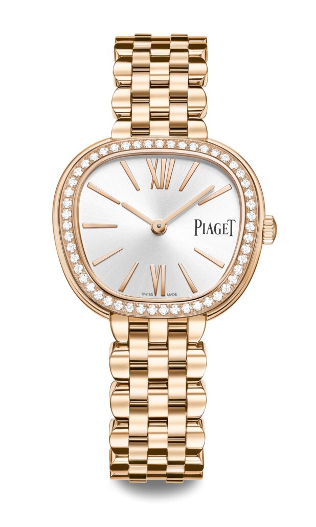 Uhr aus 750/1000 Roségold mit Brillanten. Manufaktur-Quarzwerk. 29 mm. ©Piaget