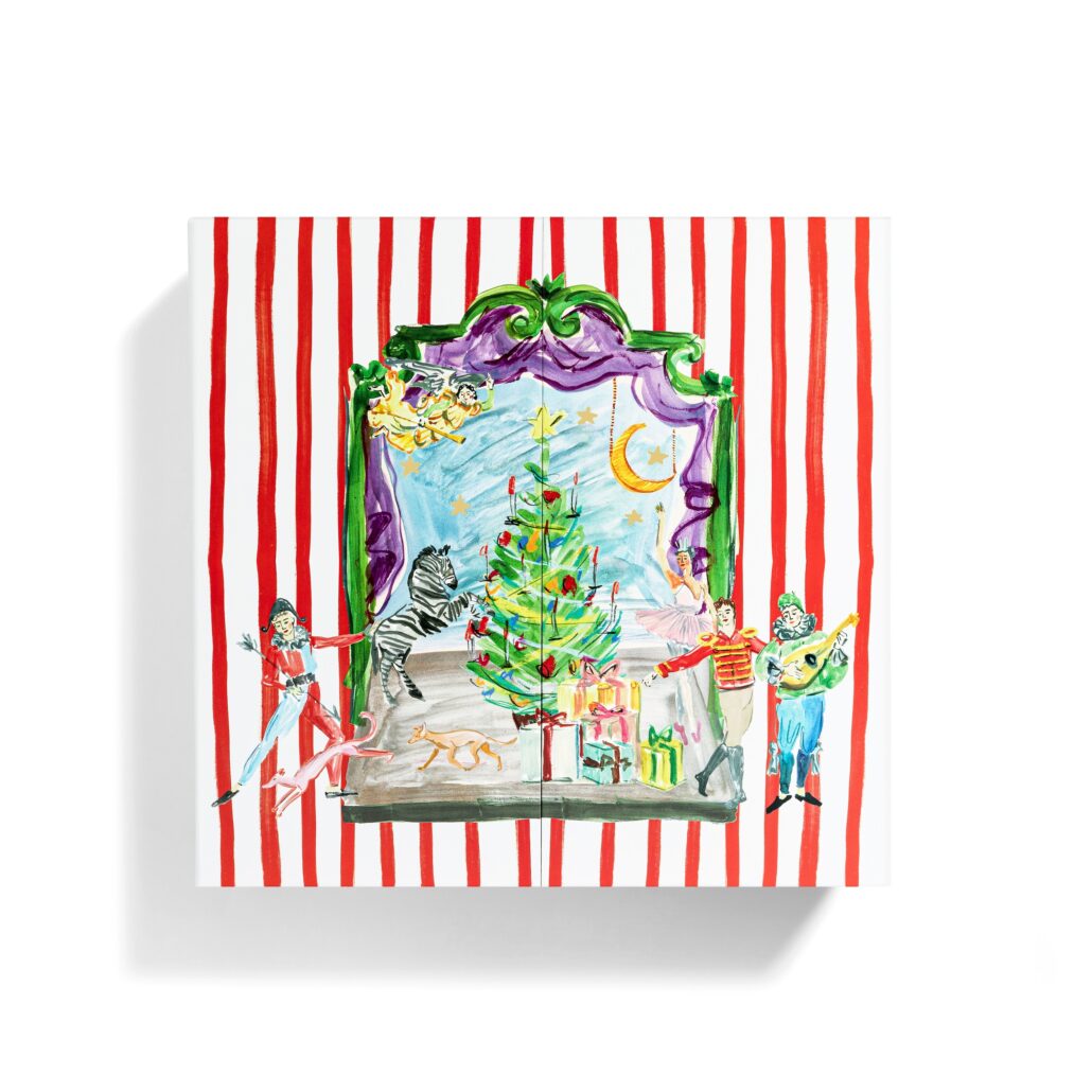 calendrier de l avent ferme sur fond blanc