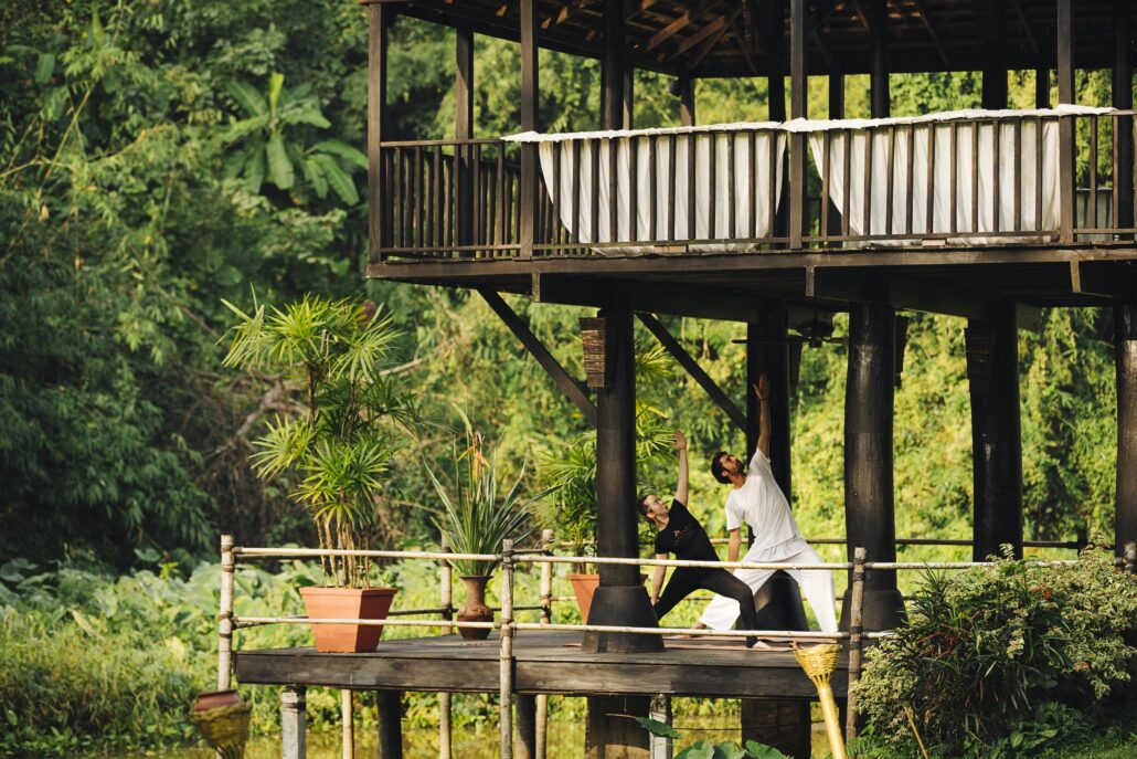 Anantara Golden Triangle Elephant Camp And Resort Exterior View Guest Yoga Class