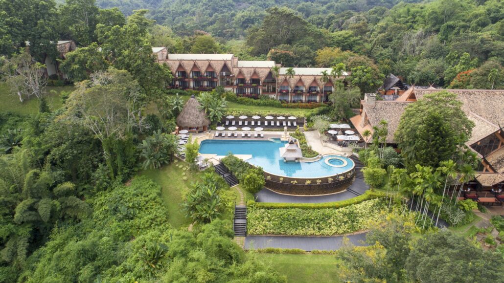 Anantara Golden Triangle Elephant Camp and Resort Exterior View Aerial4 1