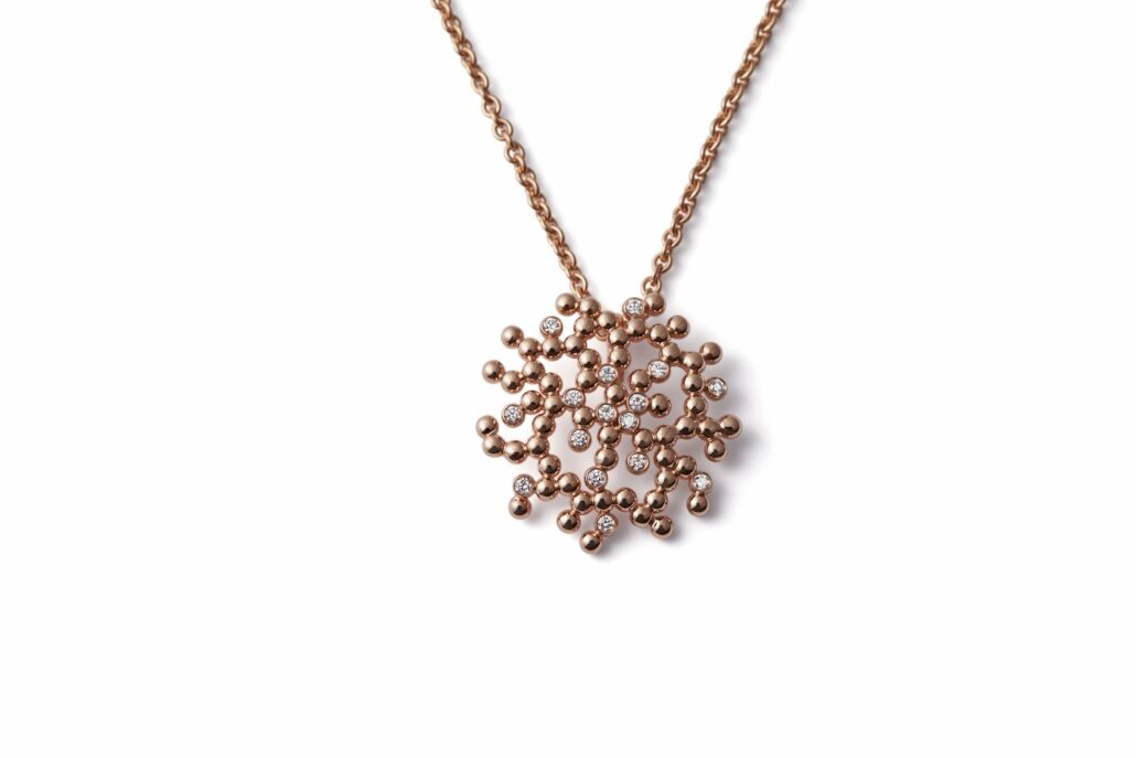 DJ AURELIA Anh„nger M Ros‚gold 585 mit 16 Brillanten zus. 016ct TWvsi 208346