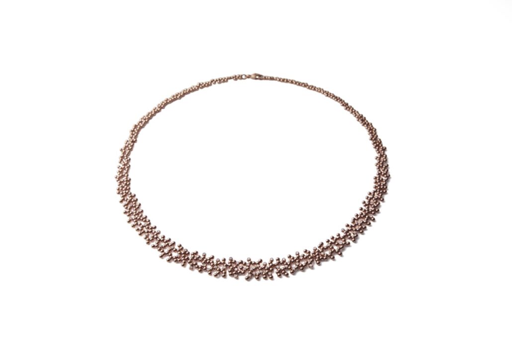 DJ AURELIA Collier Ros%E2%80%9Agold 585 mit 49 Brillanten zus. 038ct TWvsi 10500 208348 1