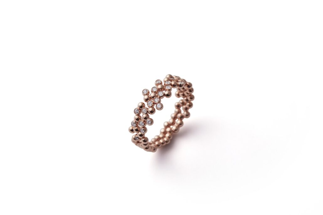 DJ AURELIA Ring S Ros%E2%80%9Agold 585 mit 21 Brillanten zus. 021ct TWvsi 208340