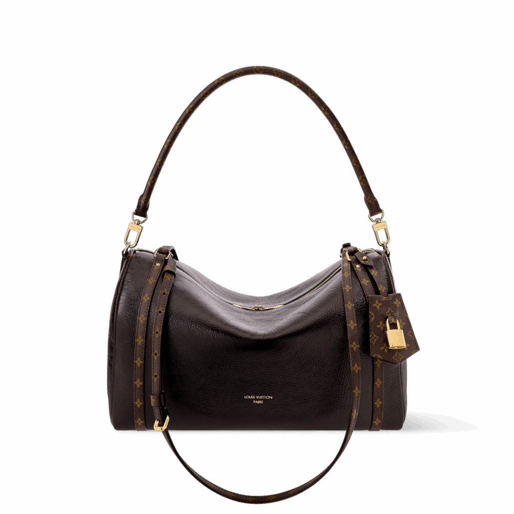 EXPRESS BAG MM IN SAGA CALF LEATHER WITH MONOGRAM JACQUARD LINING