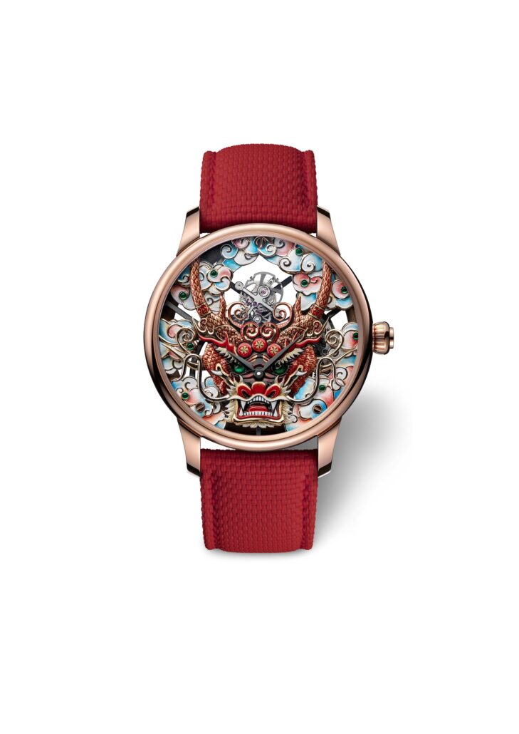 J0135230091 TOURBILLON SKELET RED GOLD DRAGON MASK FRONT 1