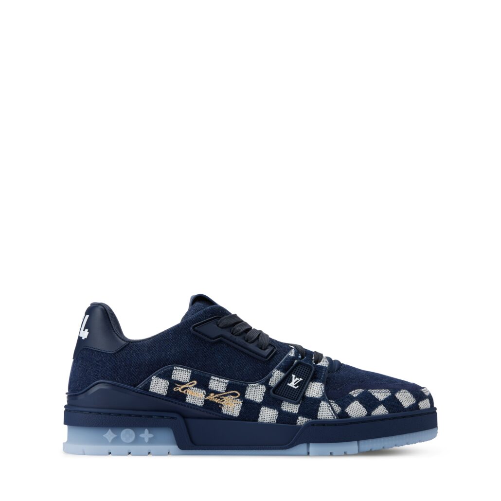LV TRAINER SNEAKER BLUE DENIM