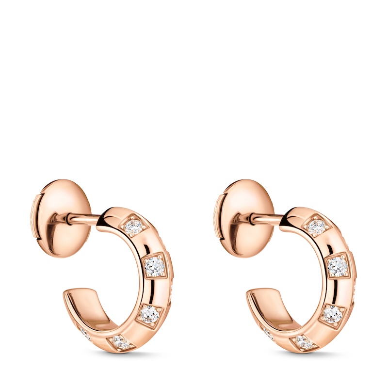 Le Damier de Louis Vuitton Earrings in pink gold and diamonds Louis Vuitton Jewelry