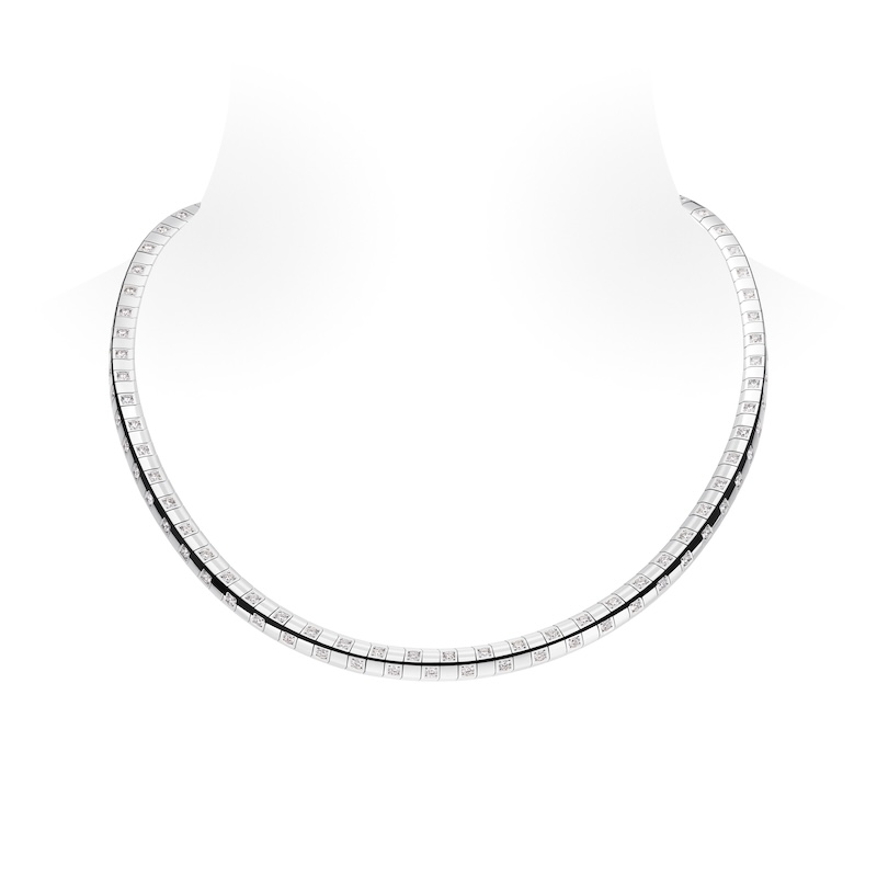 Le Damier de Louis Vuitton Necklace in white gold and diamonds Louis Vuitton Jewelry