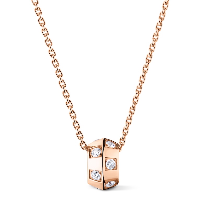 Le Damier de Louis Vuitton Pendant in pink gold and diamonds Louis Vuitton Jewelry 3