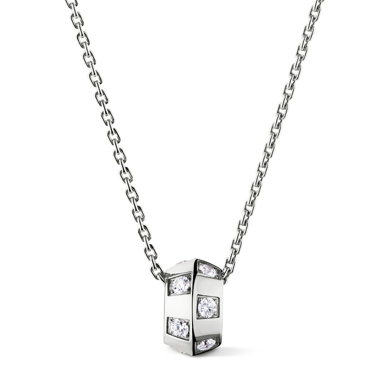 Le Damier de Louis Vuitton Pendant in white gold and diamonds Louis Vuitton Jewelry 3