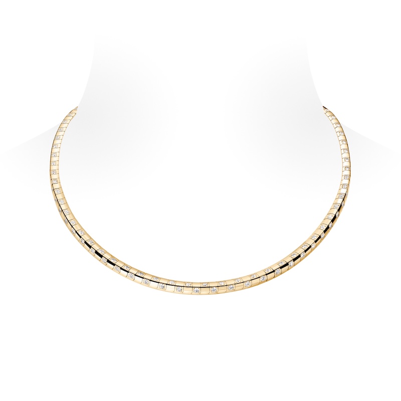 Le Damier de Louis Vuitton short Necklace in yellow gold and diamonds Louis Vuitton Jewelry 12