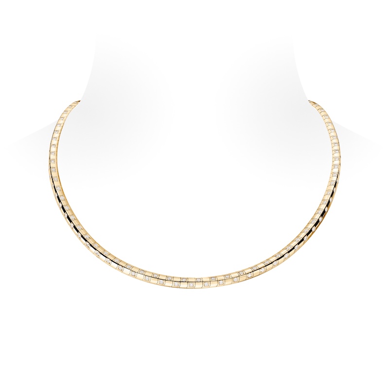 Le Damier de Louis Vuitton short Necklace in yellow gold and diamonds Louis Vuitton Jewelry 13