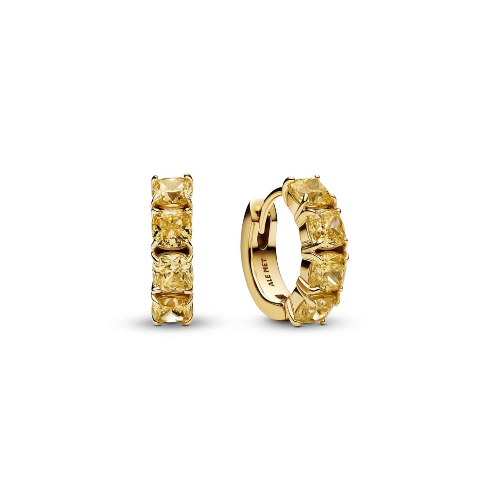 Pandora Earrings 14k Gold plated Cubic Zirconia 263851C02 129E