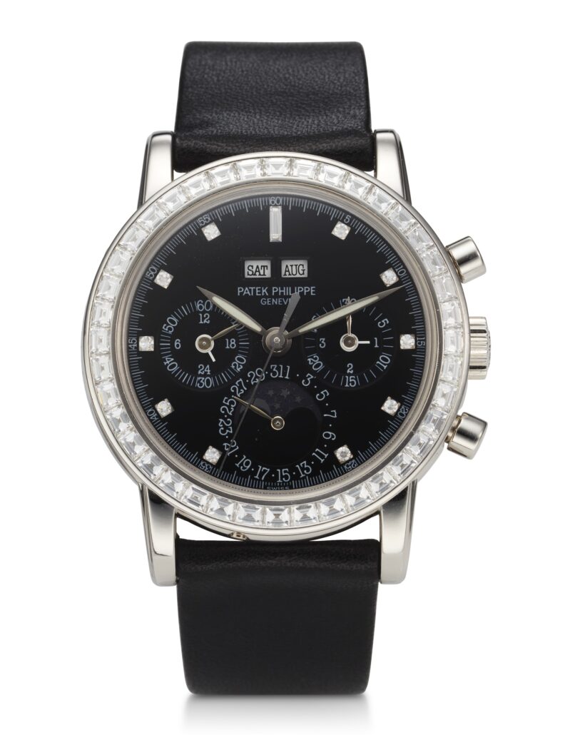 Patek Philippe Perpetual Calendar Chronograph Platinum Diamonds Ref. 3990E