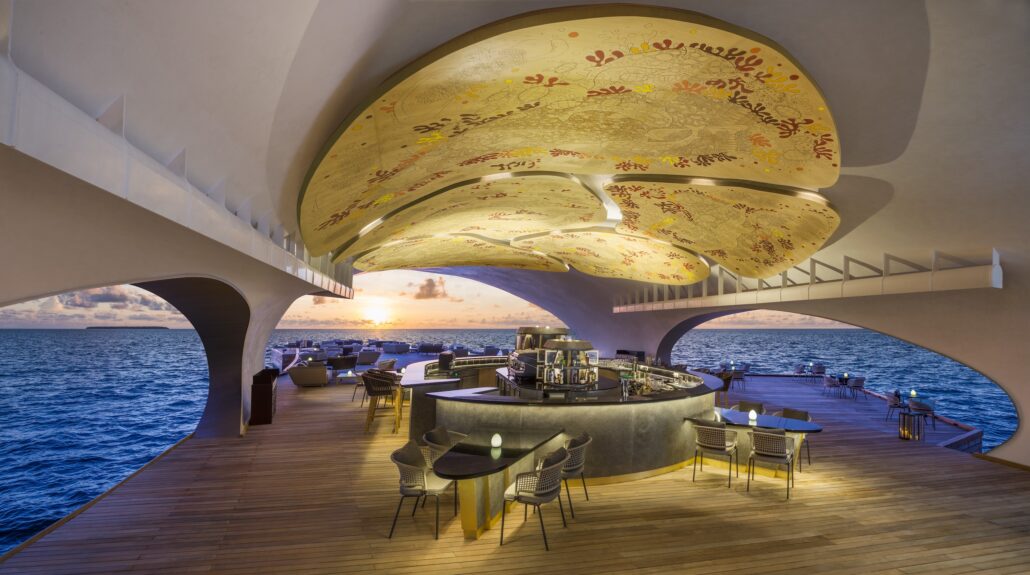 The St. Regis Maldives Whale Bar Mural and Bar