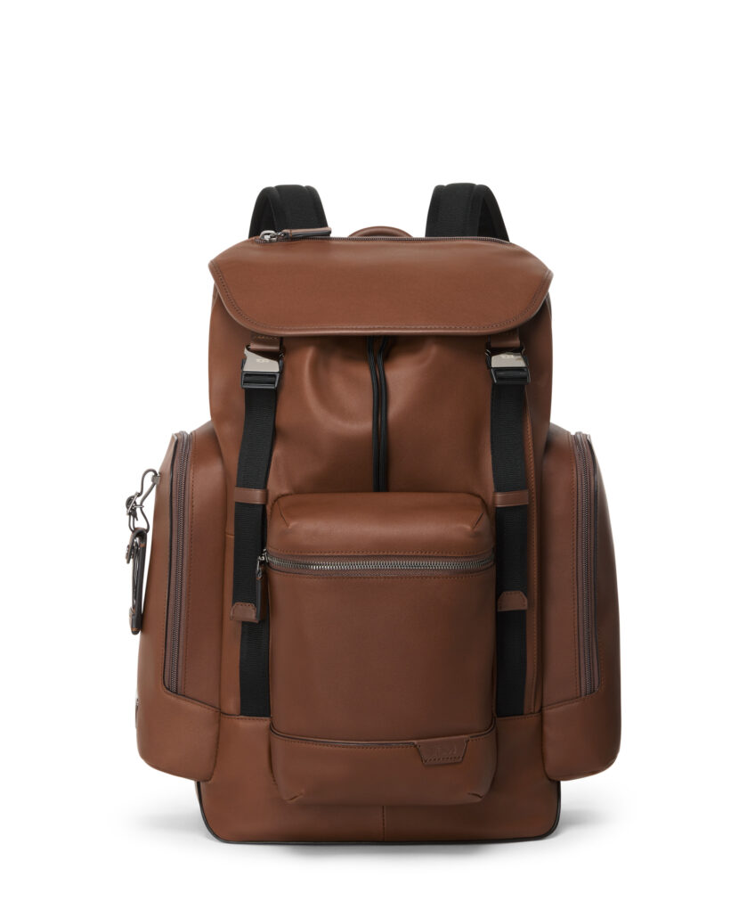 TUMI Harrison Griffen Flap Backpack Cognac