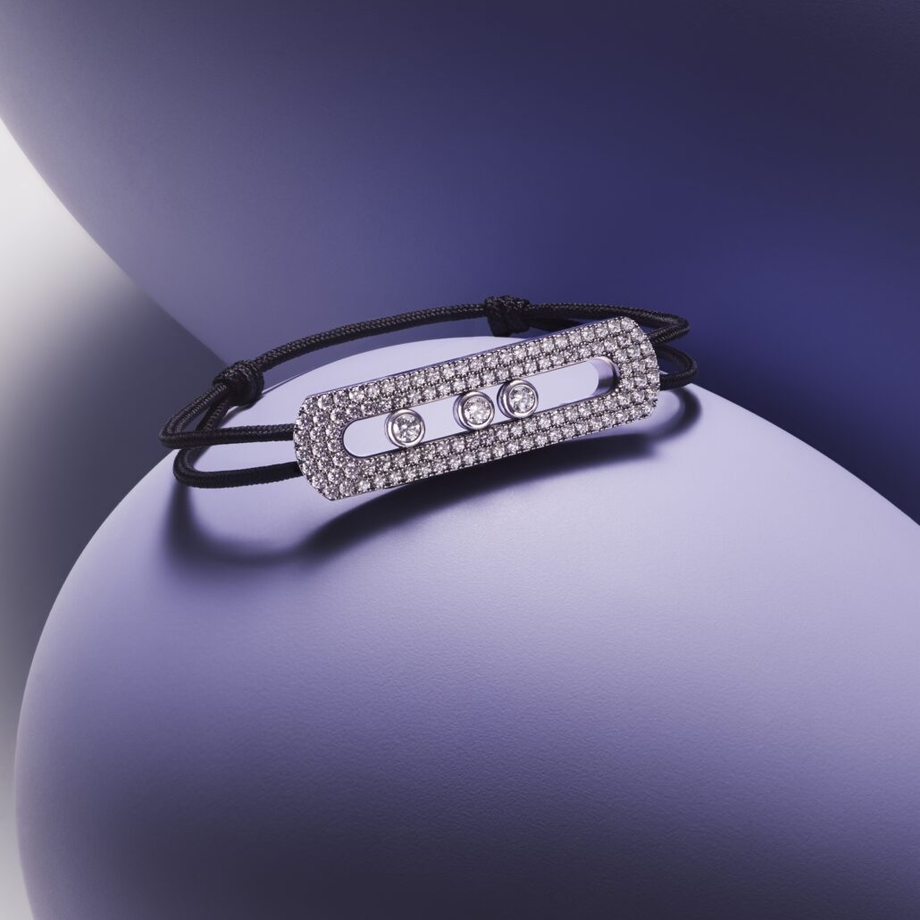 10 Messika Seasonal Shoot Holiday Season 2025 Bracelet Move Titanium Pave Still Life 11 © Isabelle Bonjean