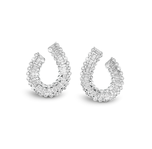 Bucherer Fine Jewellery Baguette Love Earrings PaA