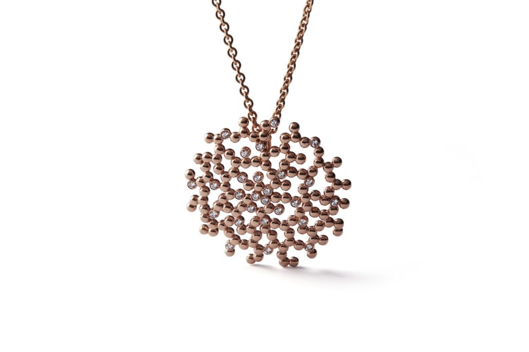 ES AURELIA Anh„nger L Ros‚gold 585 mit 26 Brillanten zus. 026ct TWvsi 2750 6720x4480 1