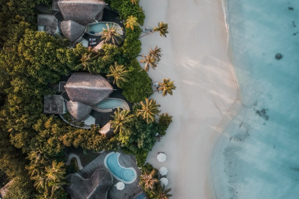 JW Marriott Maldives Resort Spa Beach Pool Villa aerial