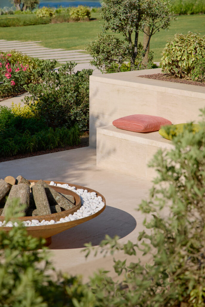 BHR Bodrum Mansion Garden FIreplace