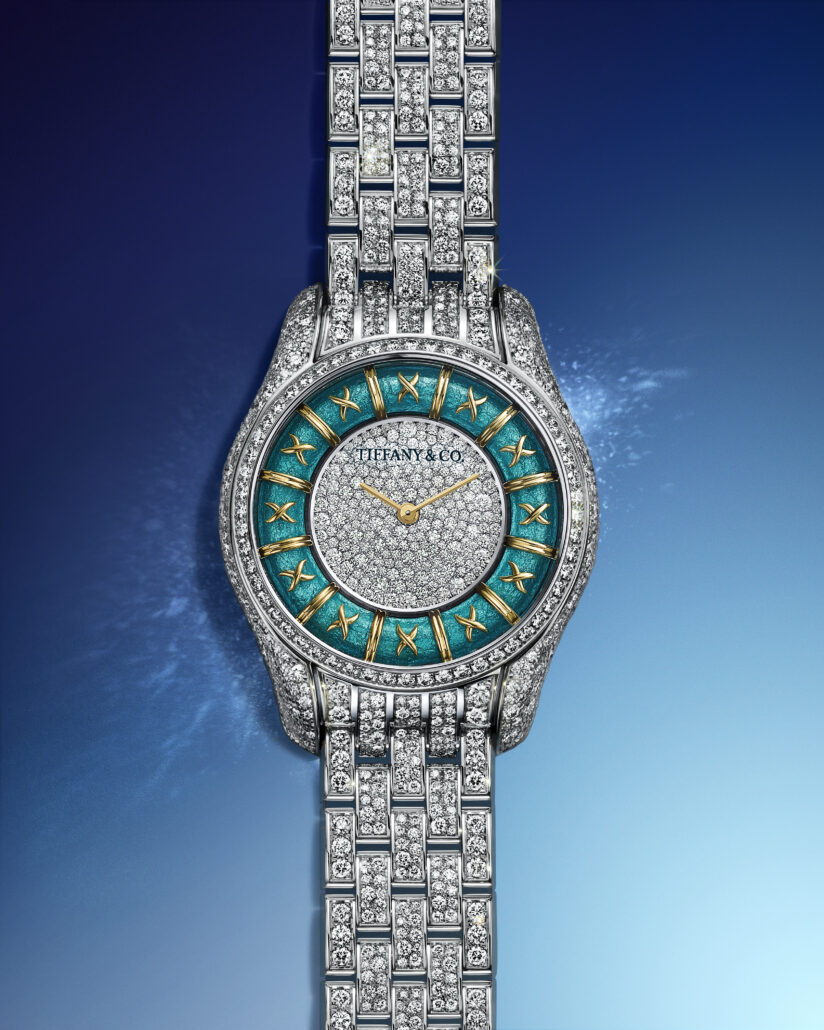 Enamel Watch by Tiffany Full Pave Bracelet @TiffanyCo