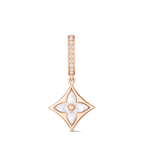 COLOR BLOSSOM EARRINGS IN WHITE MOTHER OF PEARL AND ROSE GOLD. LOUIS VUITTON FINE JEWELRY 2