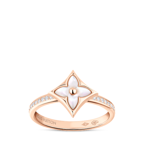 COLOR BLOSSOM RING IN WHITE MOTHER OF PEARL DIAMONDS AND ROSE GOLD. LOUIS VUITTON FINE JEWELRY 2