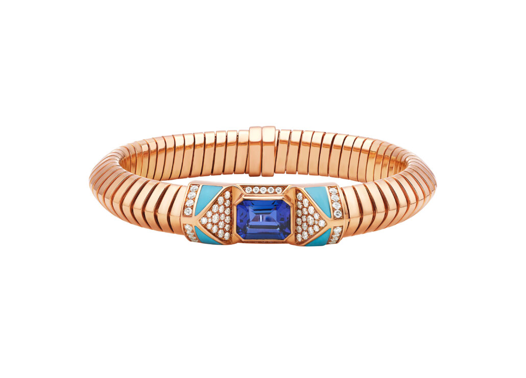 Bvlgari Tubogas Armband Rosegold Tansanit PaA