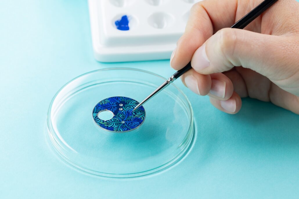 Craftmanship Paradise Bird 2. Enameling the Dial 2