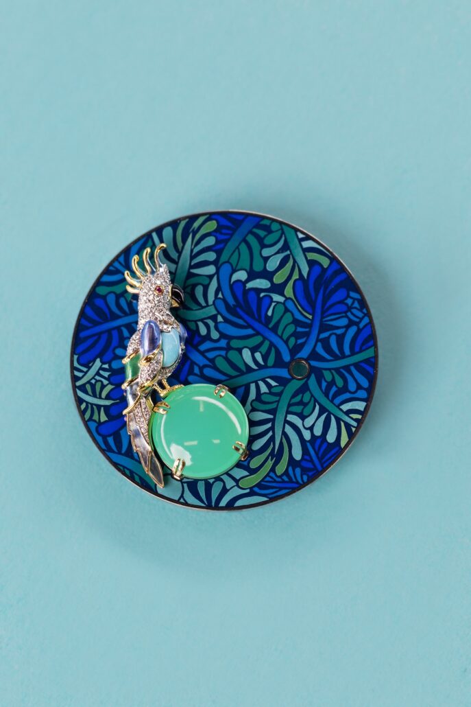 Craftmanship Paradise bird 5. Dial of the Parrot Bird Watch