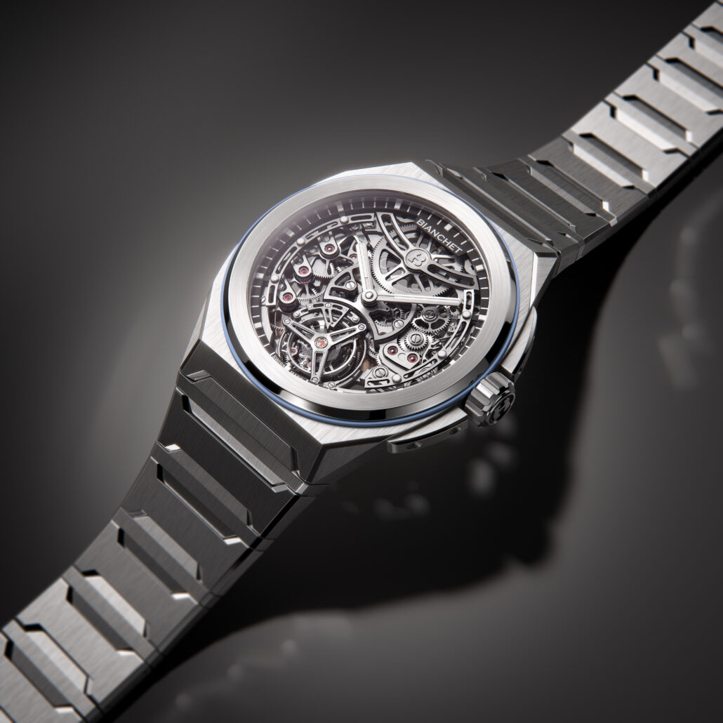 Rotondo UltraFino Titanium Sky blue open