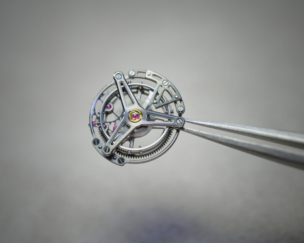 UR01 tourbillon cage in titanium