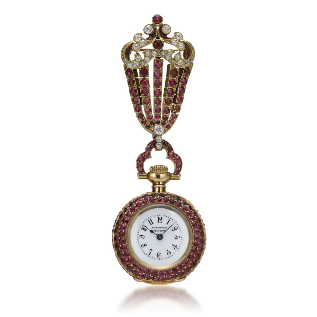 Lapel Watch 1895 With Rubies @The Tiffany Archives