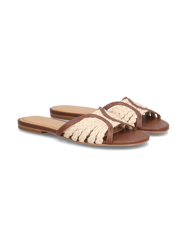 1342606002 HUMANIC Kazar Leder Textilkombi Pantoffel E 130 4