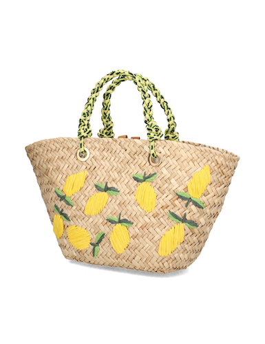 6141004146 HUMANIC Kate Gray Bast Tasche Citrus kleiner Shopper E 5995 verfuegbar ab Ende Maerz 1